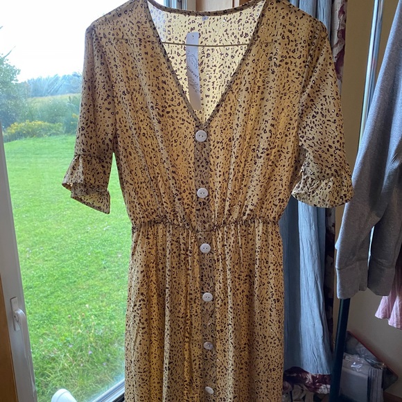 Gaovot Leopard Print Dress - Picture 1 of 5